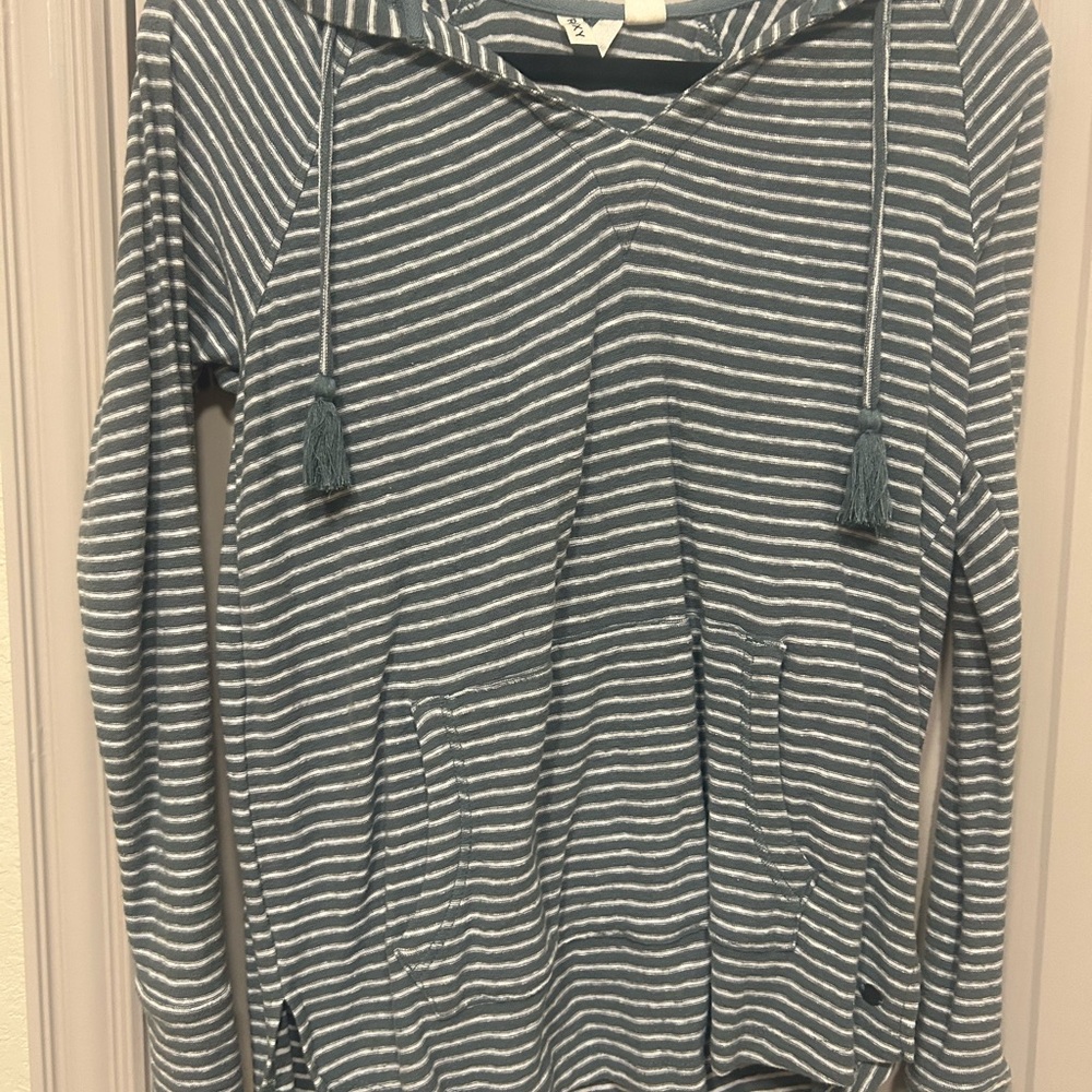 Roxy Striped green and White Hoodie